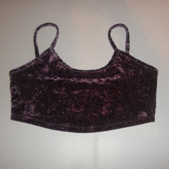 2 Velvet Small Strap Crop Tops Size S - Picture 2 of 5